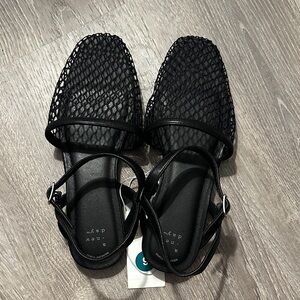 Miu Miu Black Mesh Women's Sandals